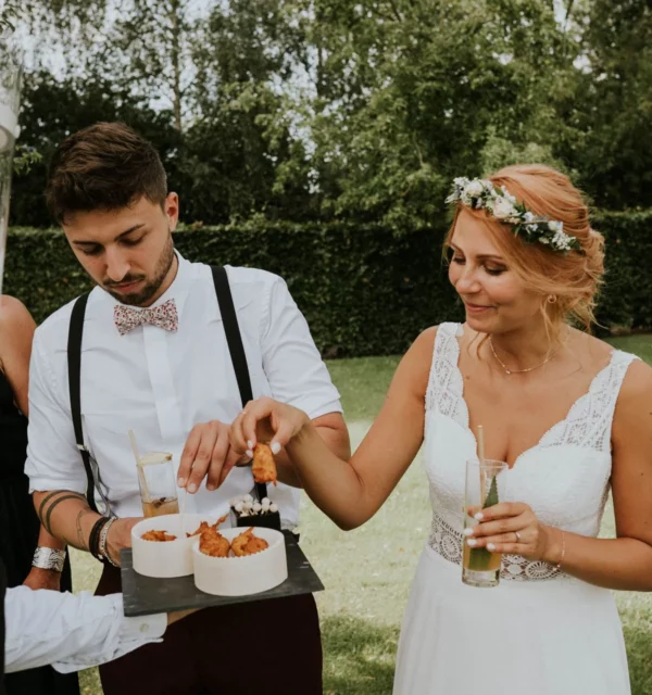Traiteur mariage pour vin d'honneur en extérieur