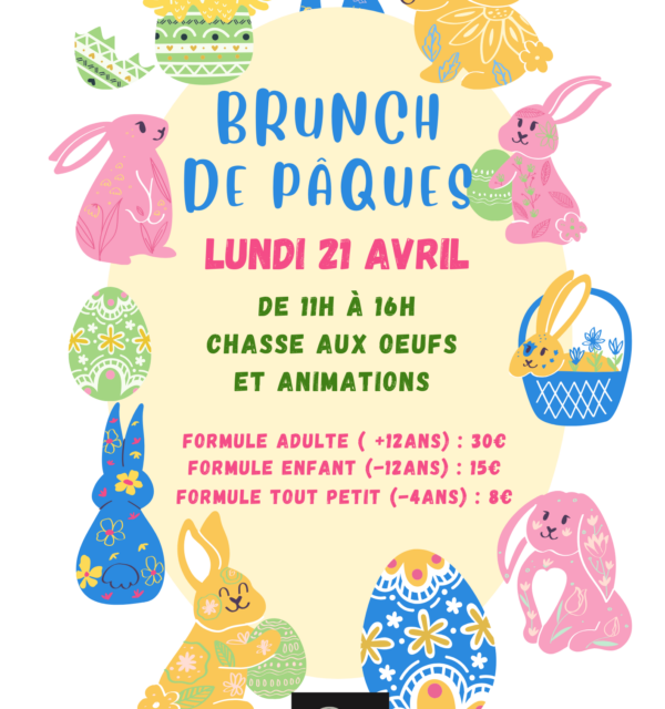 Copie de Copie de Blue Yellow Pink Simple Illustrated Bunnies Holiday Decor Happy Easter Invitation Flyer (1)